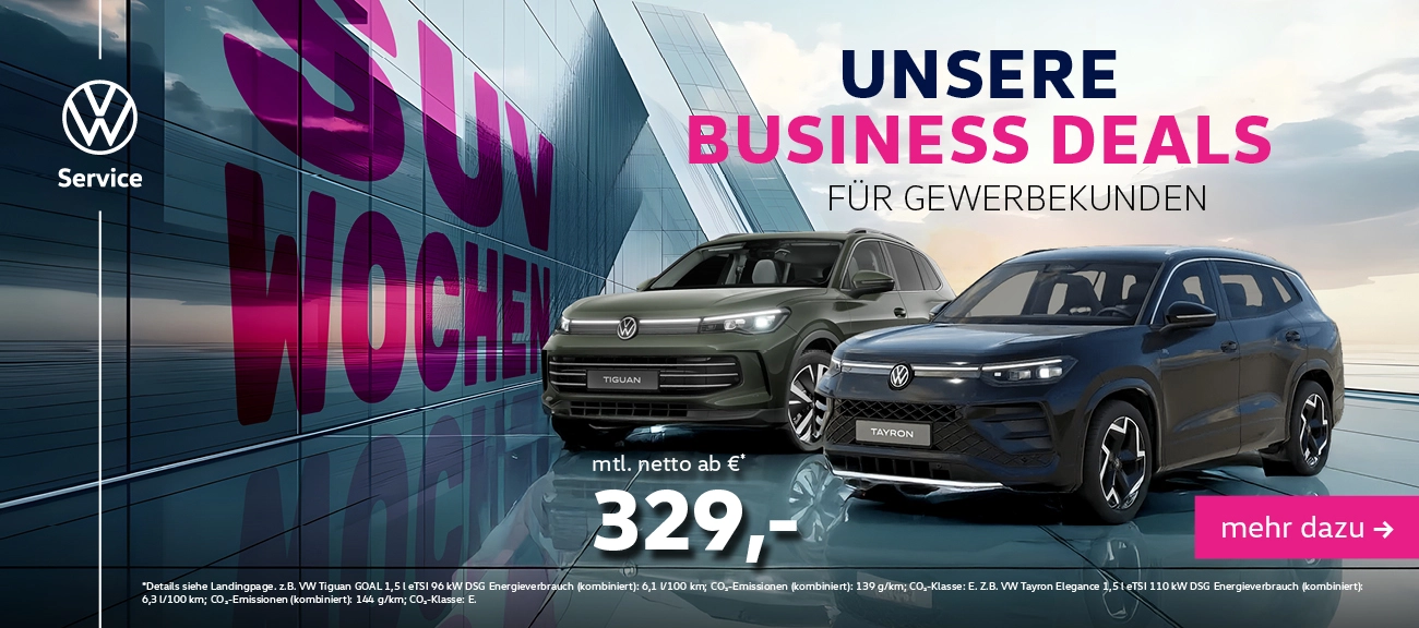 VW SUV Wochen für Gewerbekunden